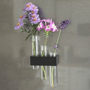 Kühlschrankmagnet Blumenvase mit Reagenzglas 3-fach