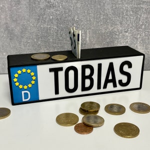 Spaarpot kenteken | Kentekenplaat - aanpasbaar
