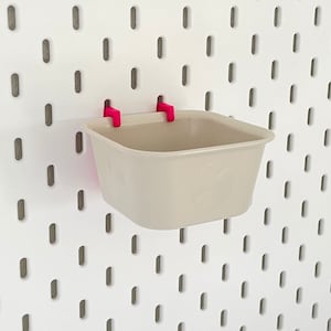 NOJIG Box Holder for IKEA Skadis 1 Set (2 Holders) - over 60 Colors