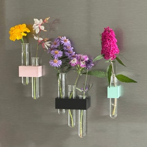 Kühlschrankmagnet Blumenvase mit Reagenzglas Bild 1