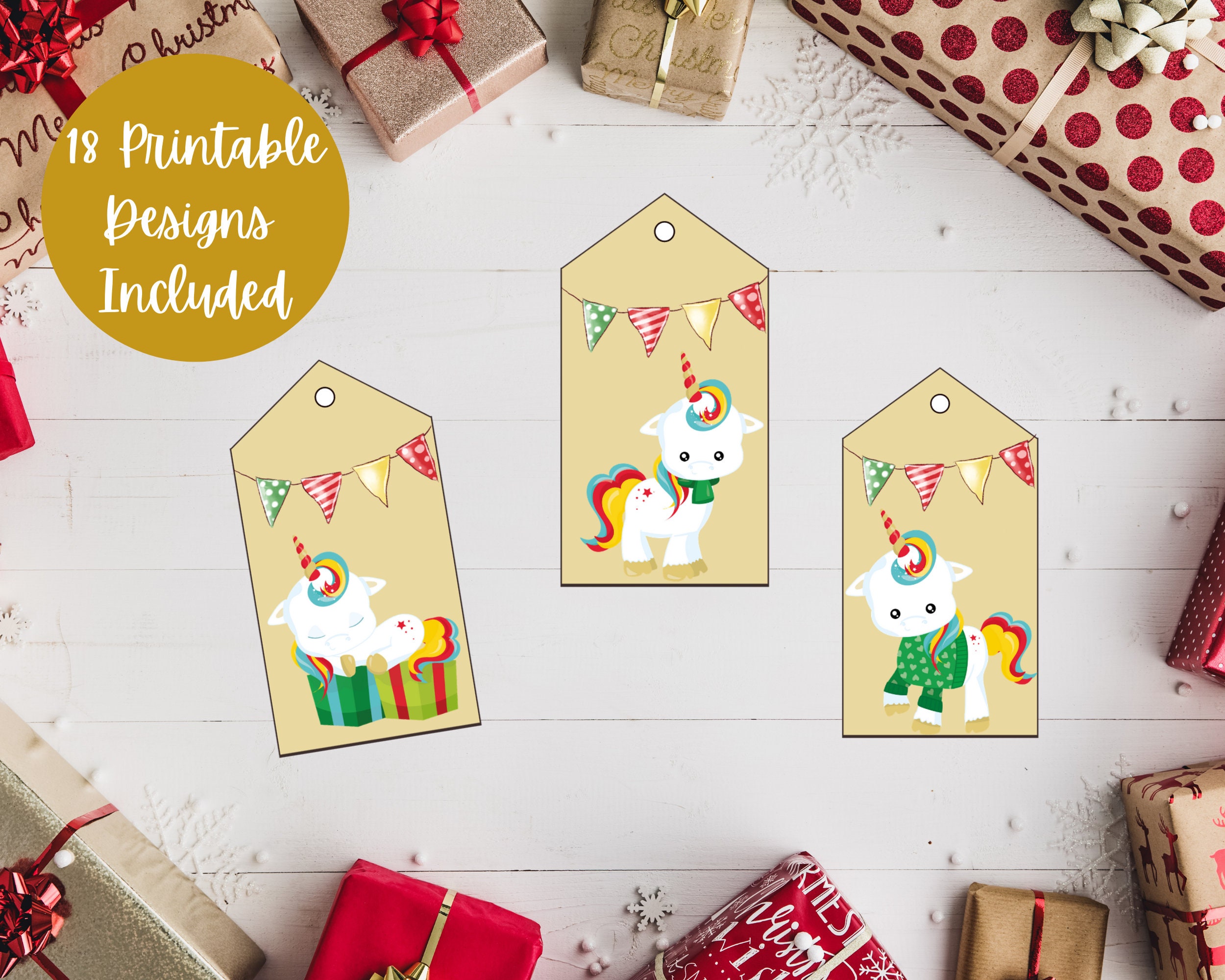 Christmas Gift Tags Printable Unicorn Christmas Gift Tags Etsy Christmas Gift Tags Printable Unicorn Christmas Gift Tags Etsy
