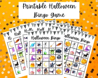 Halloween Bingo Game, Halloween Activities For Kids, Halloween Activity Pages, Instant Download, Spooky Activities, Fall Activities For Kids