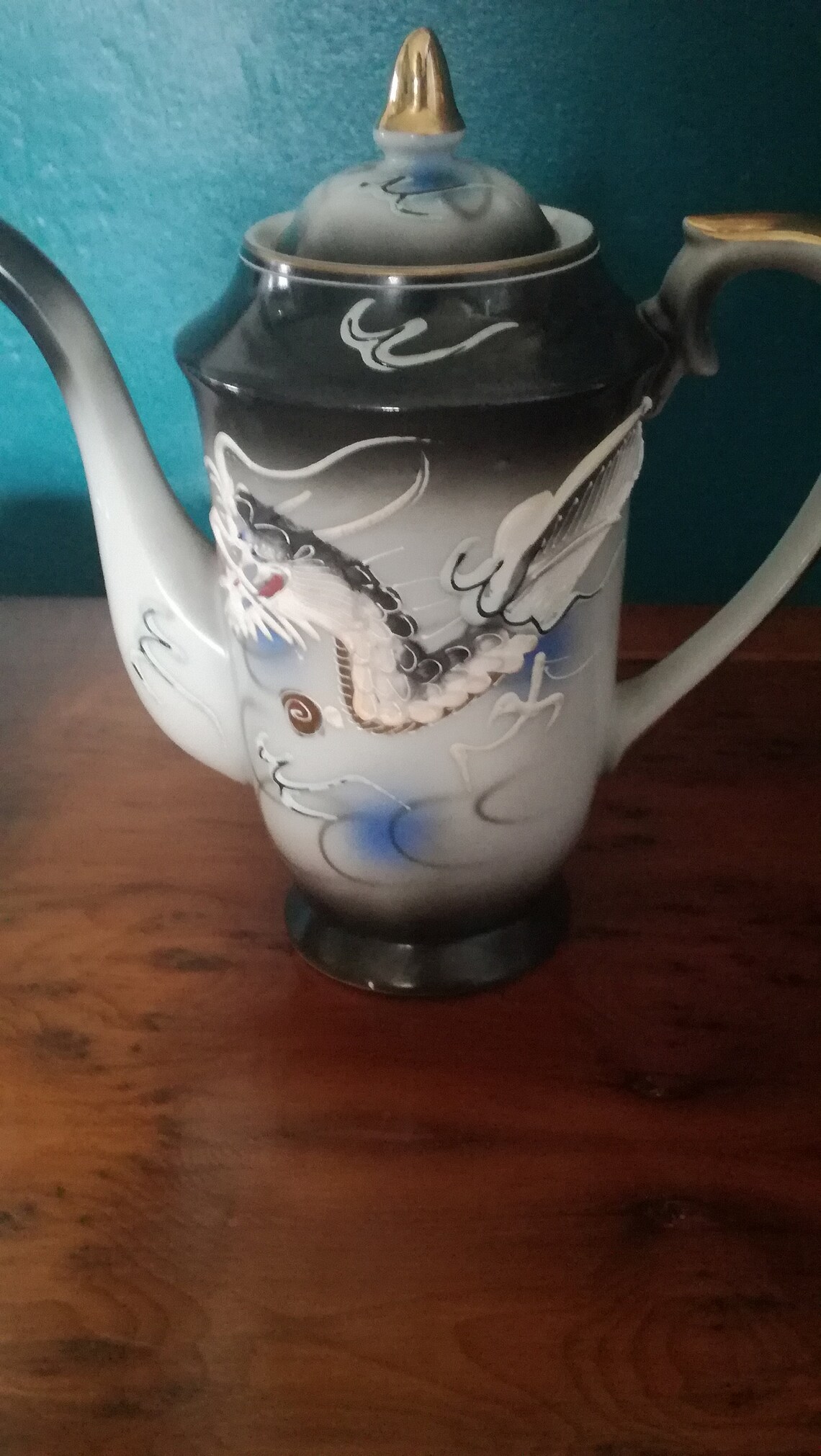 Vintage 1800 Japanese hand dragon painted tea set Nippon Etsy