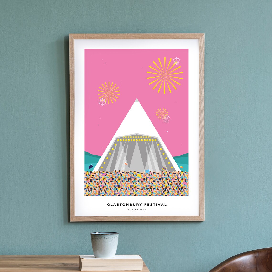 Glastonbury. Glastonbury Print. Glastonbury Festival Etsy