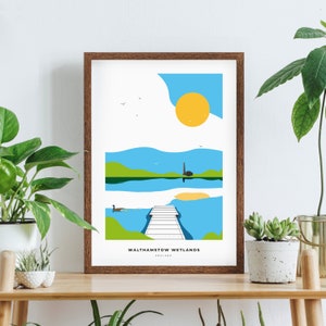 Walthamstow Wetlands Print. Walthamstow Print. London. Travel. E17. East London Print. Nature Print.