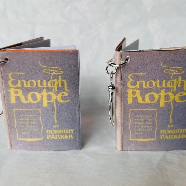 Enough Rope - Dorothy Parker book earrings