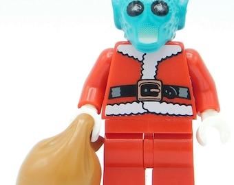 Lego CUSTOM Minifigure Santa Greedo Christmas Star War Figure Original Greedo head