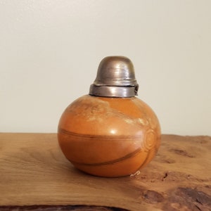 Unusual Vintage Rugby Ball Inkwell