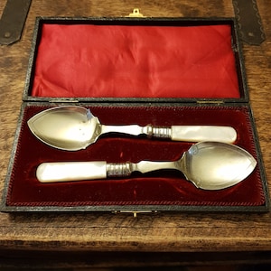 Gorgeous Pair of Vintage Silverplate Spoons