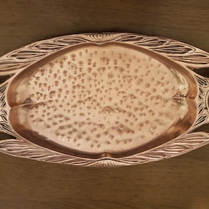 Stunning Art Nouveau Copper Card Tray
