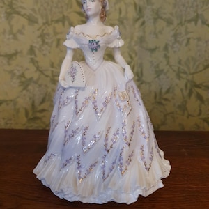 Vintage Royal Worcester The Last Waltz Figurine – Elegant Bone China Lady – English Collectable