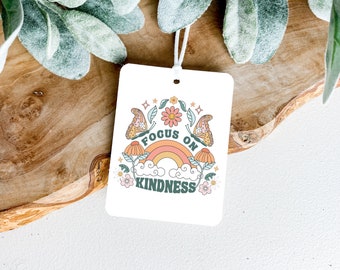 Focus on Kindness Retro Car freshener, Car Charm, Car Freshie, Air Fresheners, Felt Car Freshener, Motivational, Gift