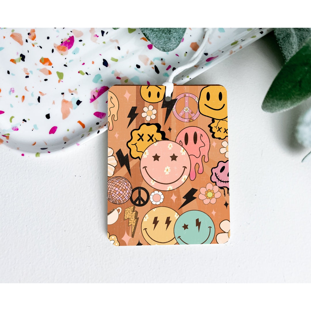 Fun Retro Emoji Car Air Freshener Car Diffuser Car Accessories Car