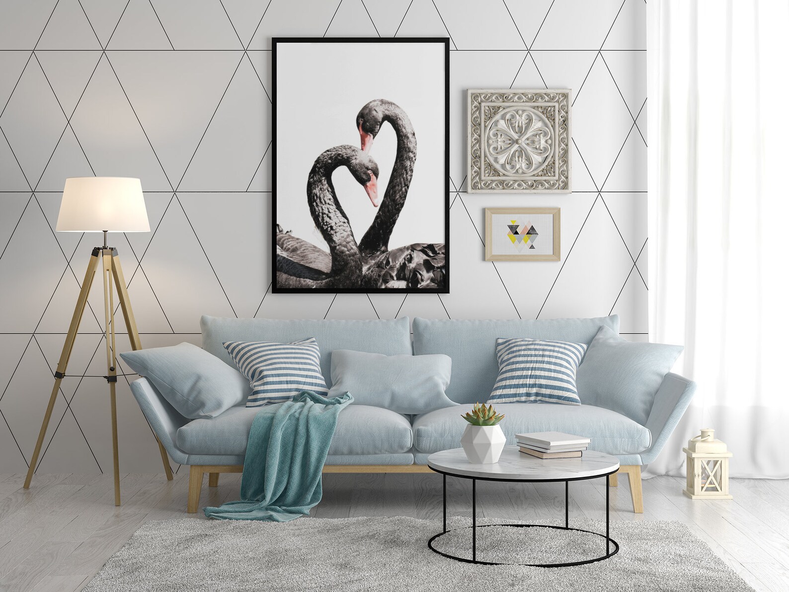 Black Swans Wall Decor Swans Wall ArtPrintable Wall Art Etsy
