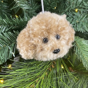 Soft dog Christmas holiday ornament, Doodle dogs, Doodle moms, Cute puppy ornament, poodle