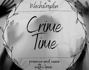 Kerze ,,Crime Time" Wachstropfen Duftkerze Dekokerze Bookishcandle Buchkerze