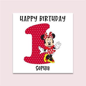 Tarjeta de cumpleaños personalizada para niños de 1 a 4 años, tarjetas de cumpleaños personalizadas con nombre y edad para niños