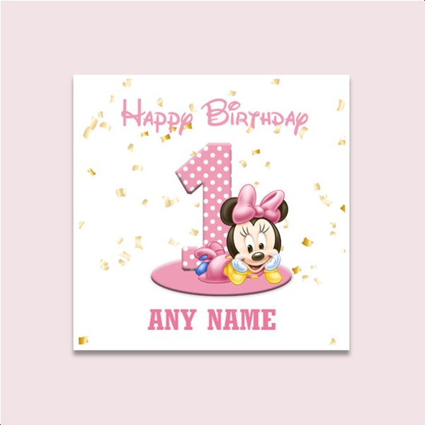 Personalised Cute Birthday Card for ages 1, 2, and 3 Children's Birthday Cards