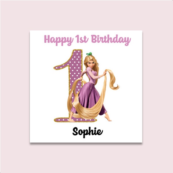 Personalised Birthday Card for daughter, granddaughter, niece, any name and age