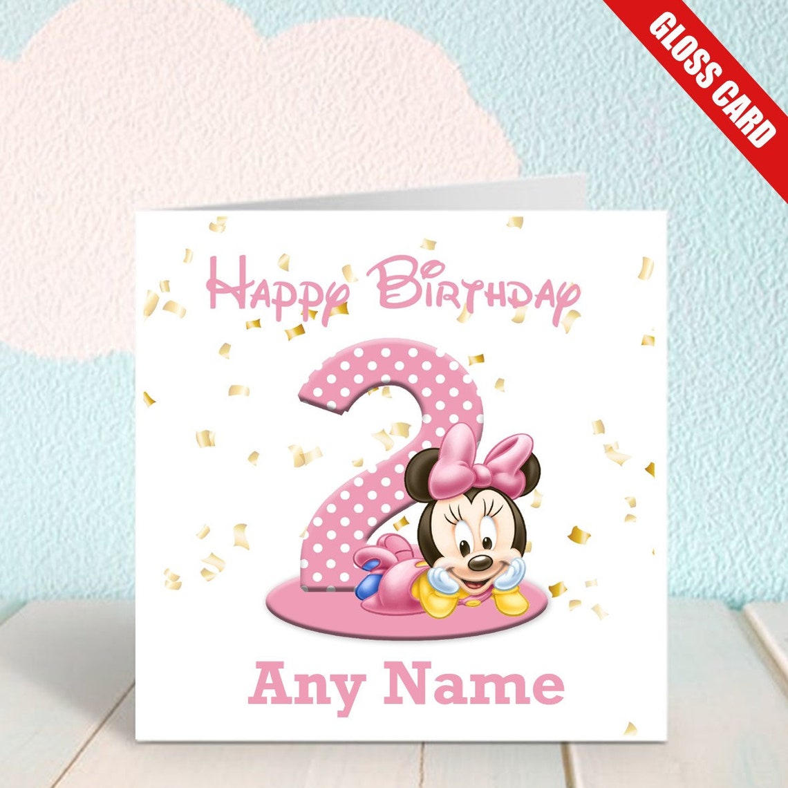 Personalisierte Geburtstagskarten Süße Minnie Maus für Alter Etsy