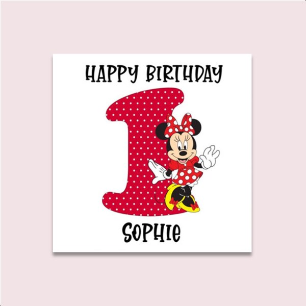 Personalised Birthday Card children for ages 1, 2, 3 and 4 any name and age cards