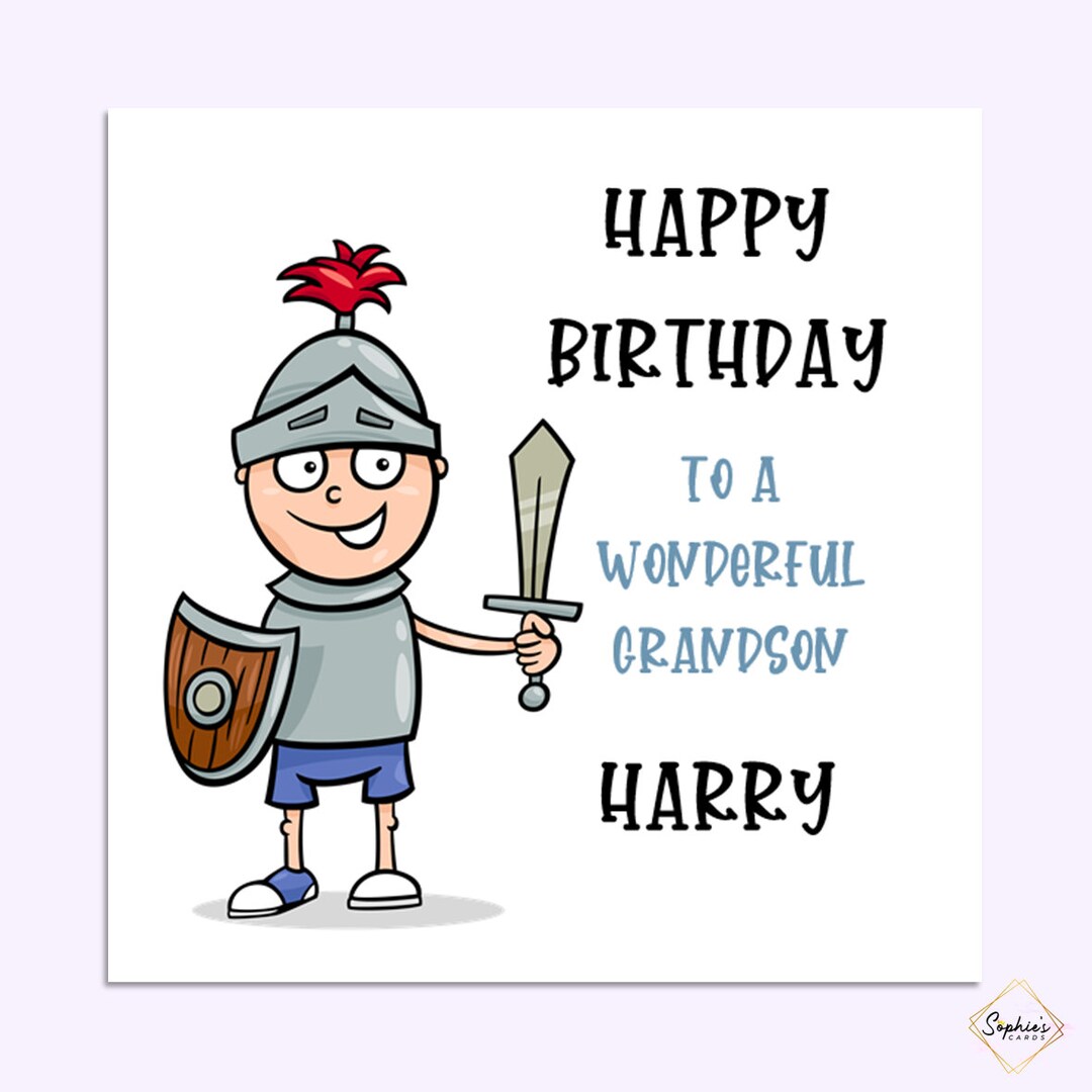 personalised-birthday-card-for-children-s-cards-knight-etsy