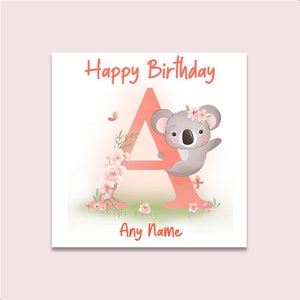 Tarjeta de cumpleaños personalizada para hija, nieta, sobrina, cualquier nombre y edad.
