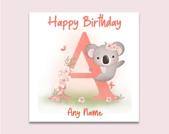 Personalised Birthday Card for daughter, granddaughter, niece, any name and age