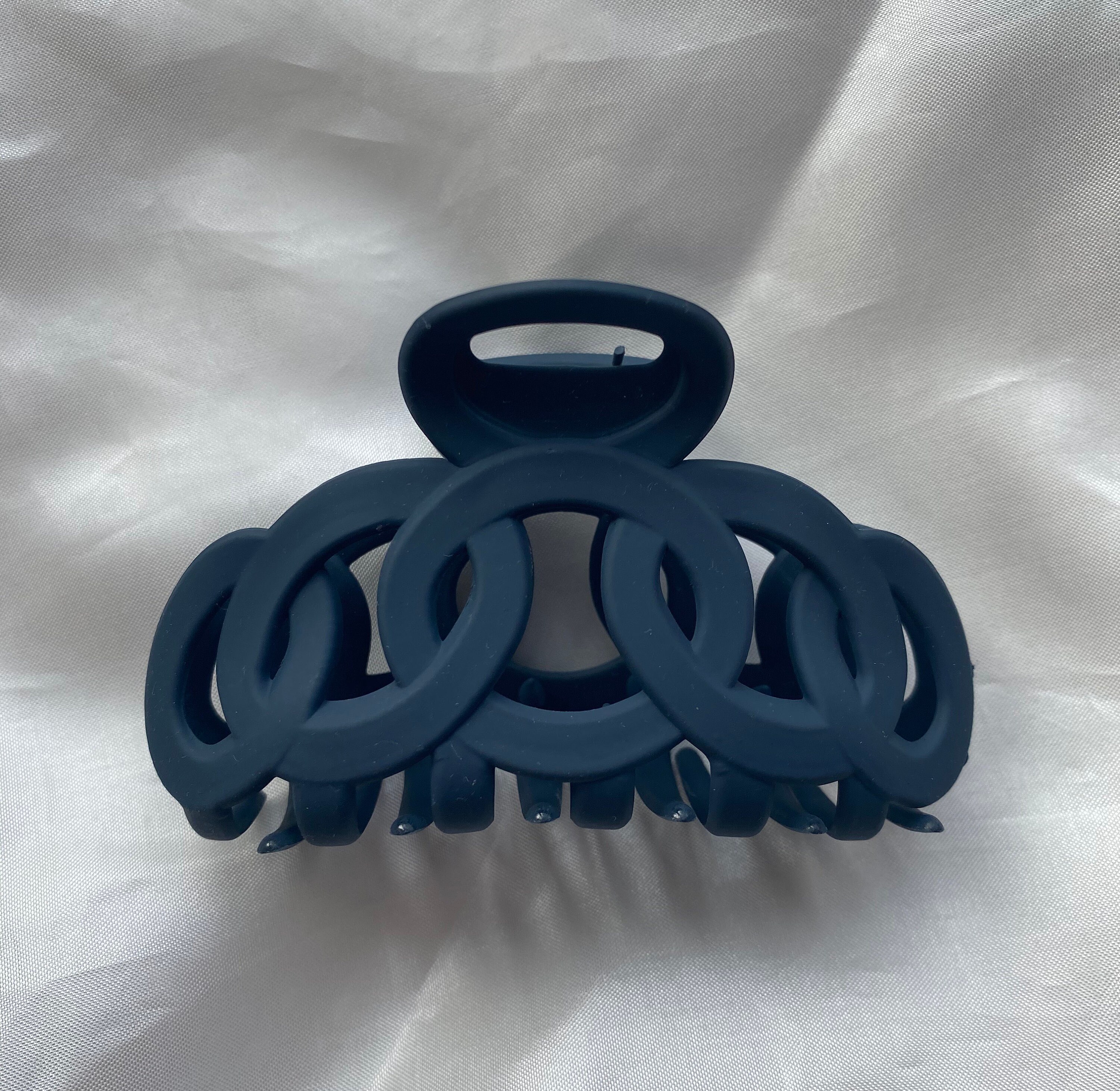 Loop Navy Hair Claw Clip Etsy