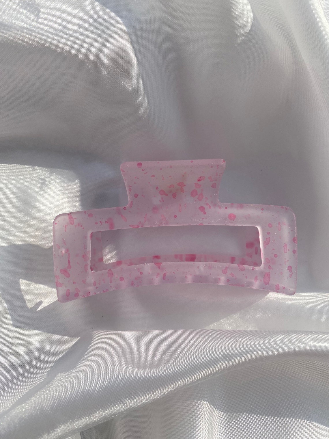 Splash midi Pink Hair Claw Clip Etsy