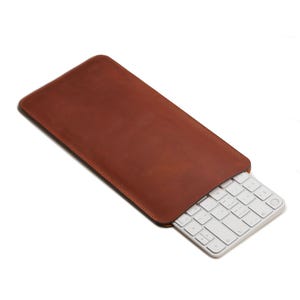 Custodia in pelle per tastiera Apple Magic Keyboard, custodia per tastiera wireless Apple in rilievo, borsa in pelle per tastiera Apple, cover per tastiera Touch ID