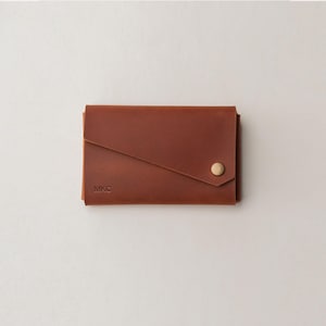 CARTERA DELGADA de cuero con monedero - Cartera personalizada para hombre, tarjetero de cuero Crazy Horse, cartera de bolsillo frontal para padre y padrinos de boda
