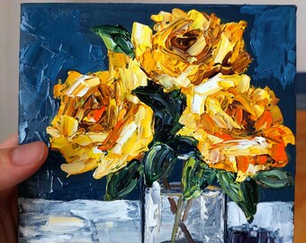 黄色いバラ　薔薇　ローズ　花瓶　油絵 楽天市場】花の絵 絵画 油絵 アートパネル開業祝い 開院祝い「多彩な