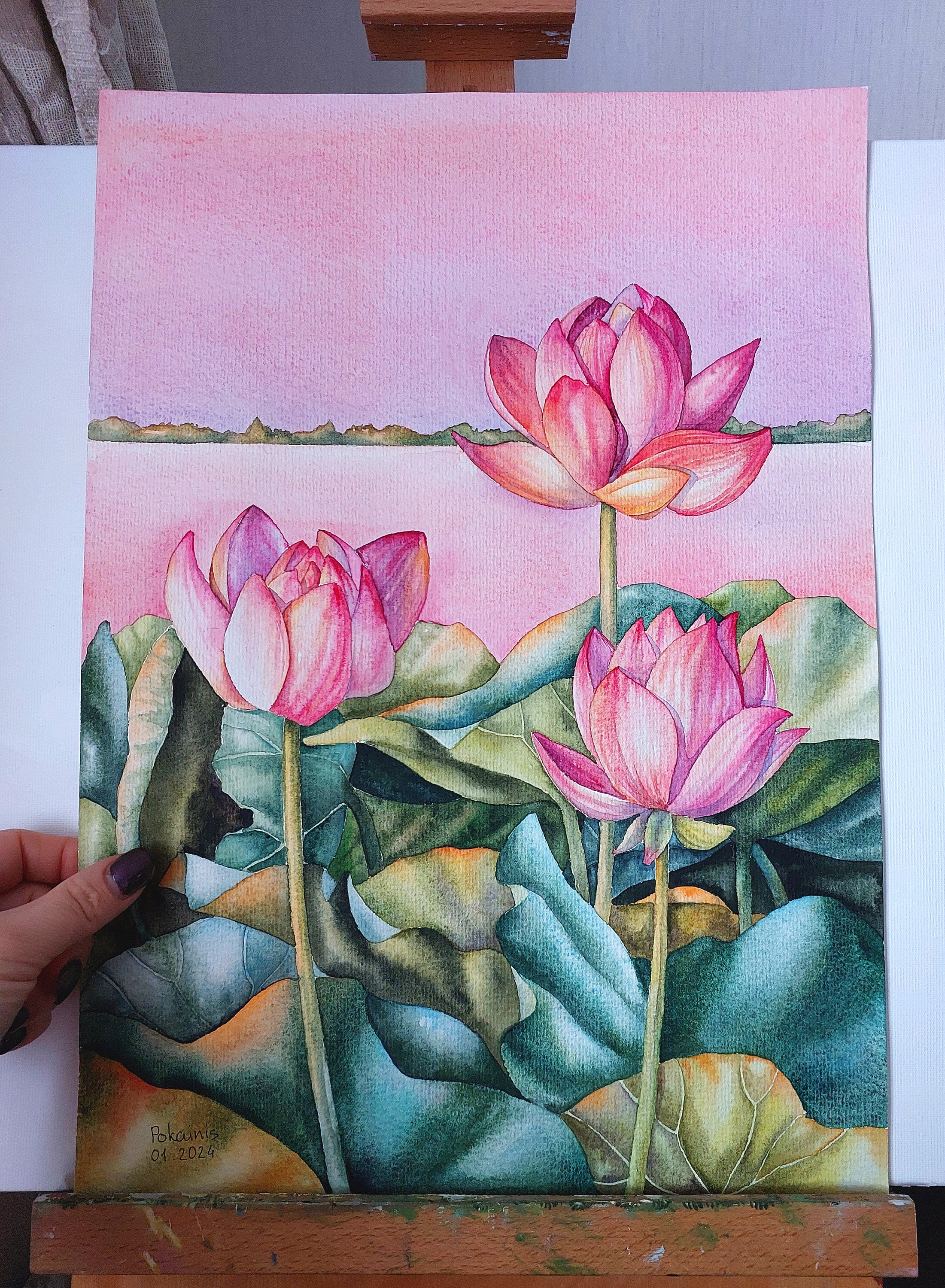みーちゃん  ＃風水開運絵画 ＃水蓮花　＃スピリチュアル絵画 みーちゃん ＃風水開運絵画 ＃水蓮花 ＃スピリチュアル絵画