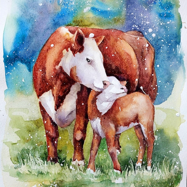 Calf Painting - Etsy