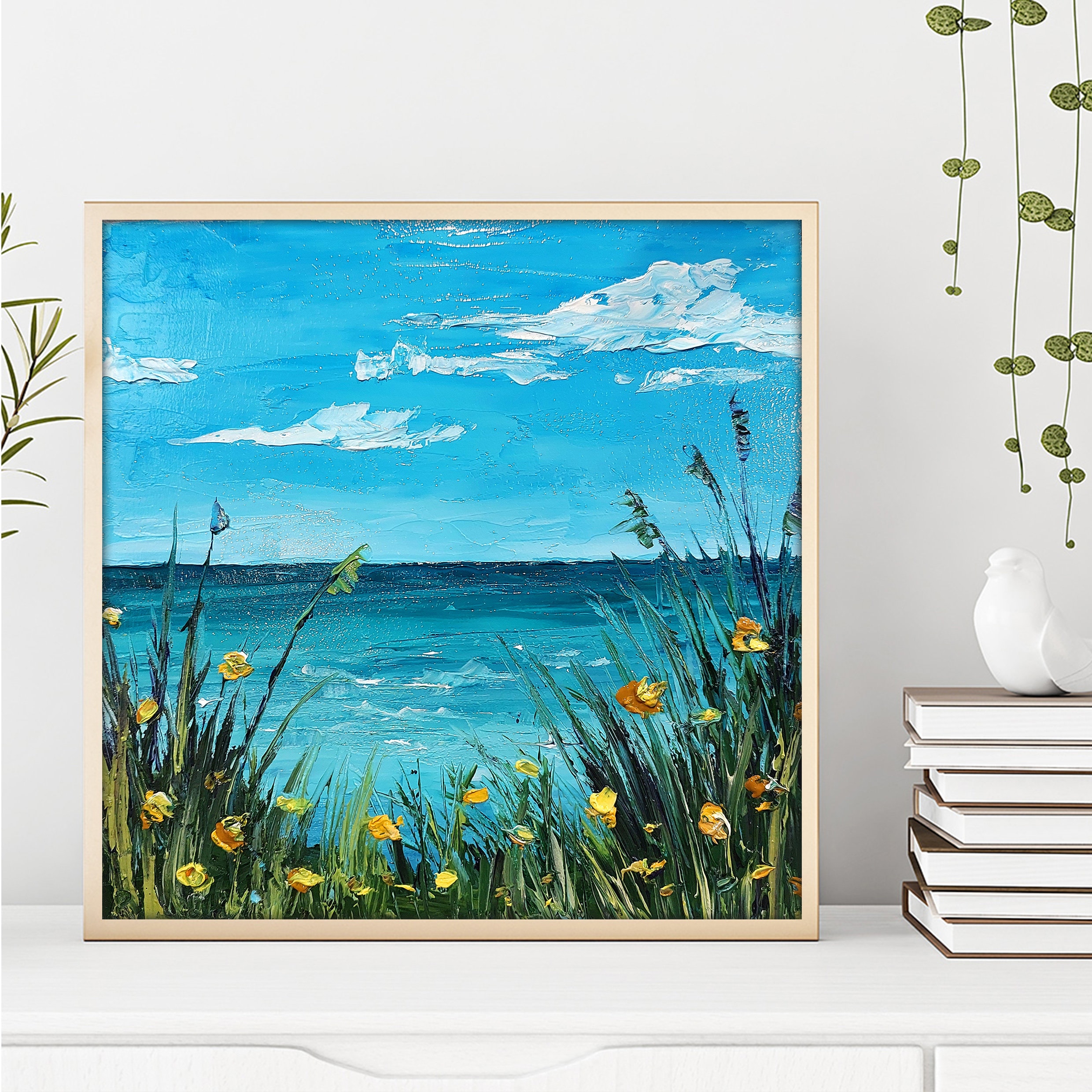 絵画 油絵　風景画　ナイル川　ミニ美 絵画 油絵 風景画 ナイル川 ミニ美