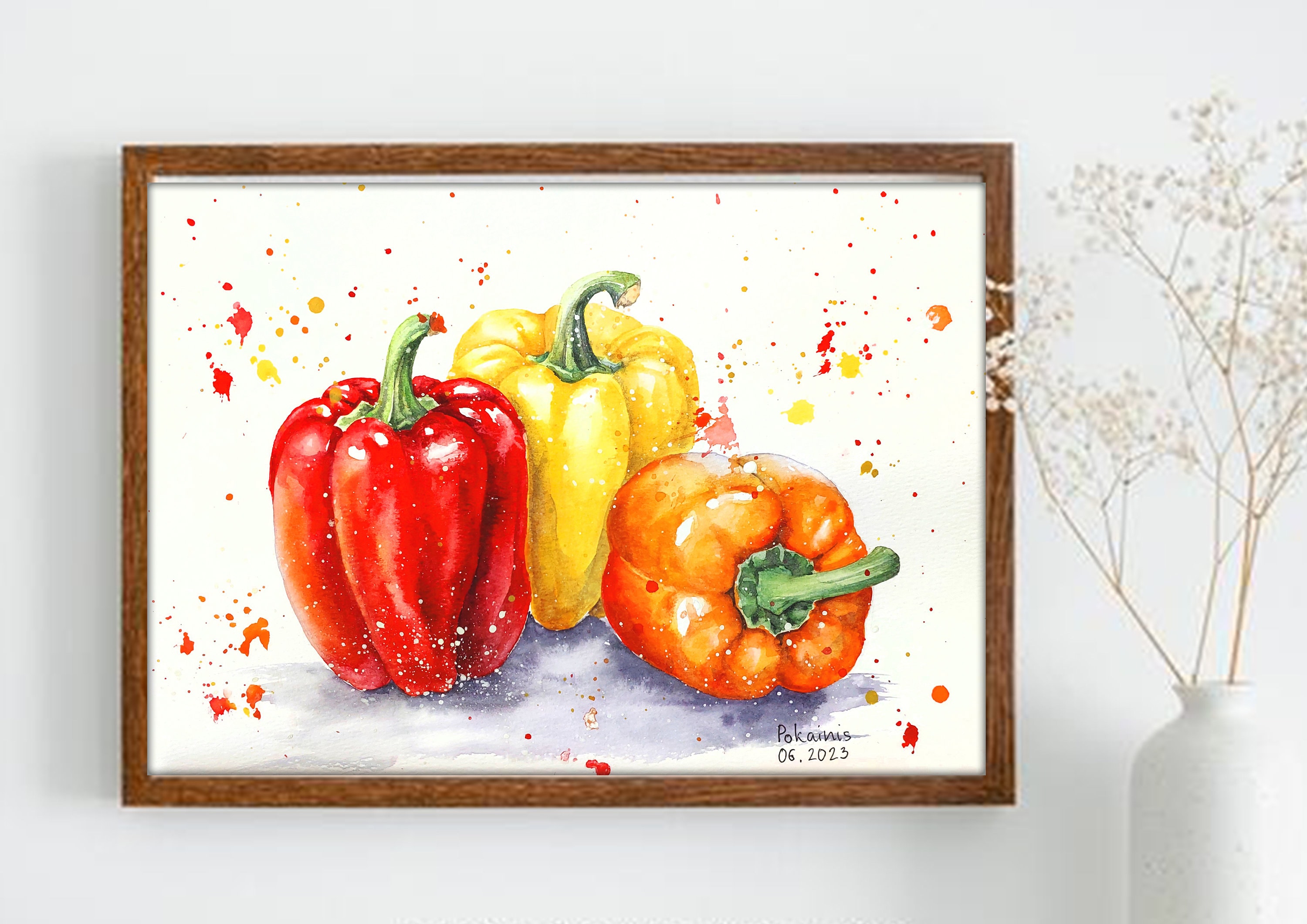 SDGモダン3D水彩画「野菜の国から」 SDGモダン3D水彩画「野菜の国から」