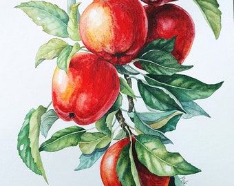 【ブリ】りんご 静物画 ブリ様専用】りんご 静物画