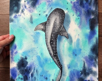 おっちページです　海　ホオジロザメ　珊瑚　レジンアート　原画　絵画 il_340x270.5276147518_lquu.jpg