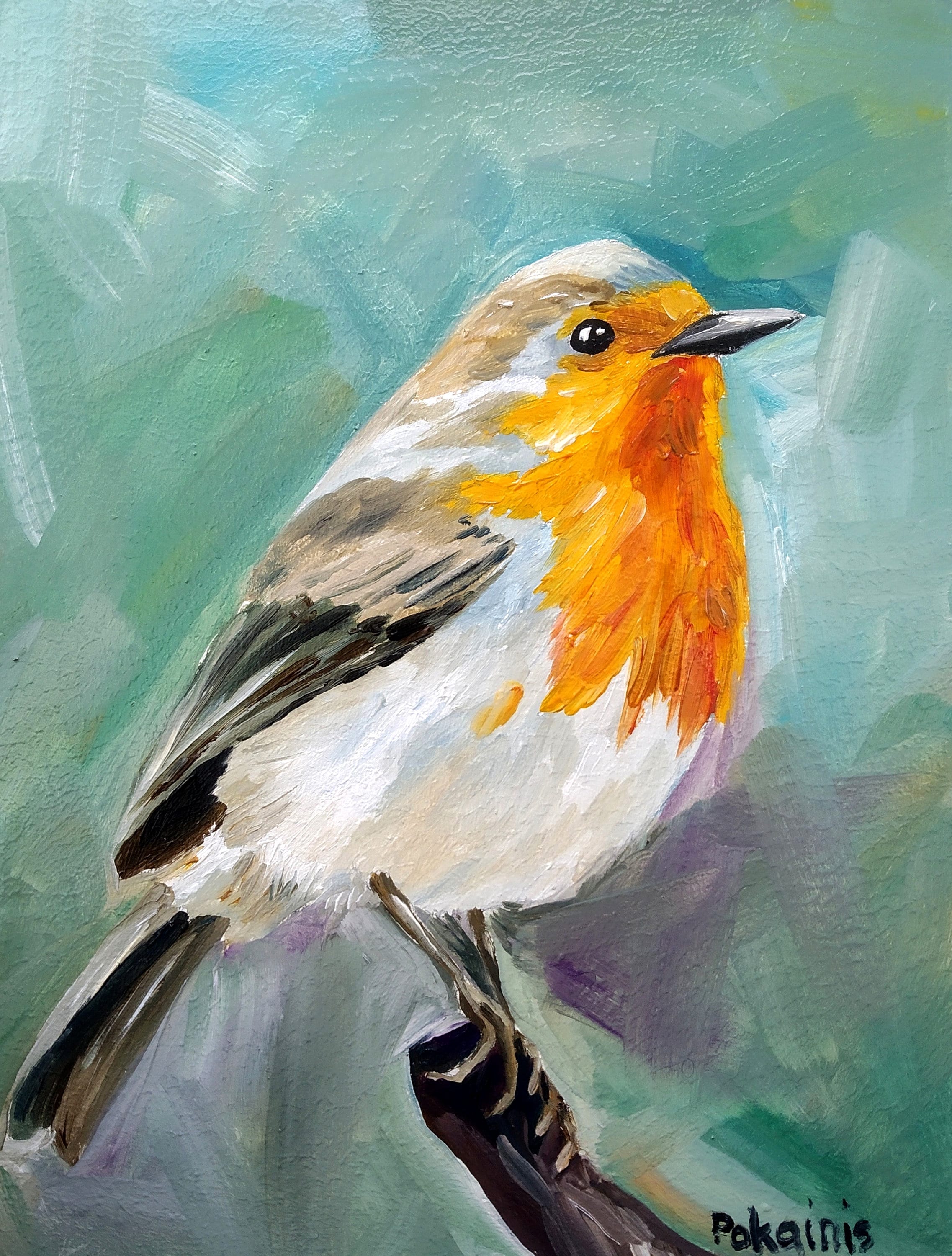 Bird oil painting deals
