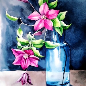 AIMATTO 花瓶の花 アクリル画 1996年