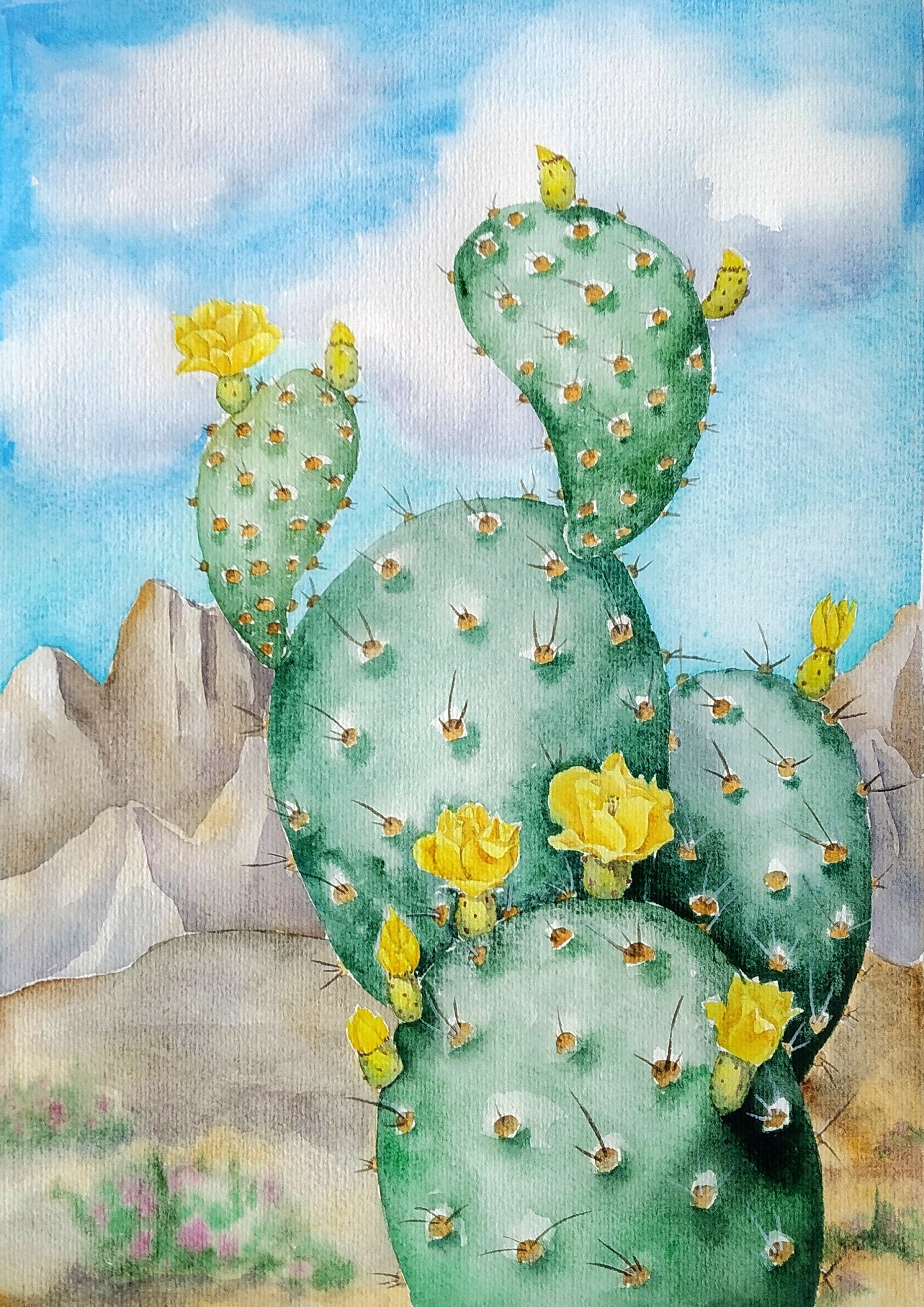 92 Cacti ideas  cactus art, cactus paintings, cactus painting