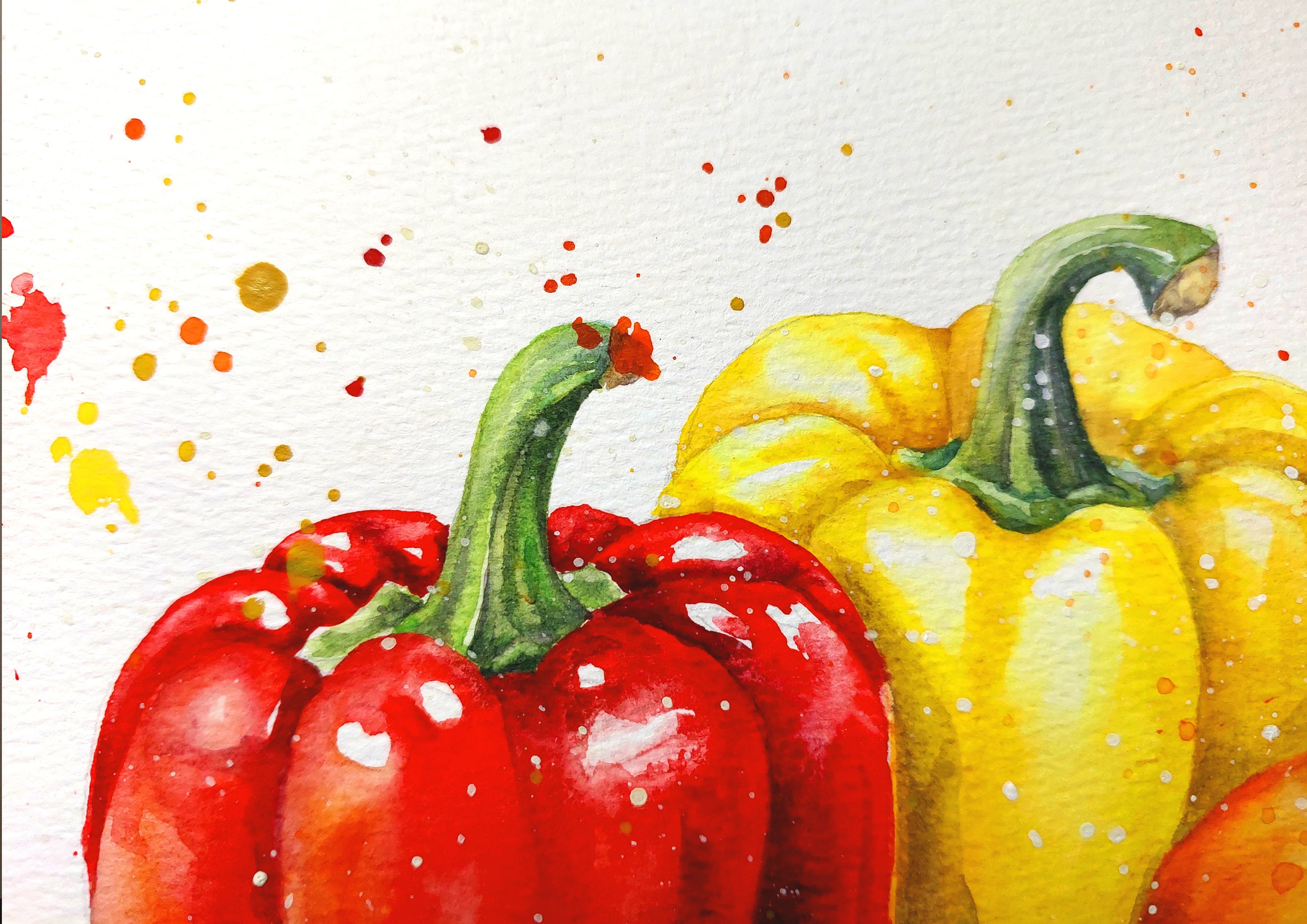SDGモダン3D水彩画「野菜の国から」 低価格の SDGモダン3D水彩画「野菜の国から」 絵画 - 絵画 絵画