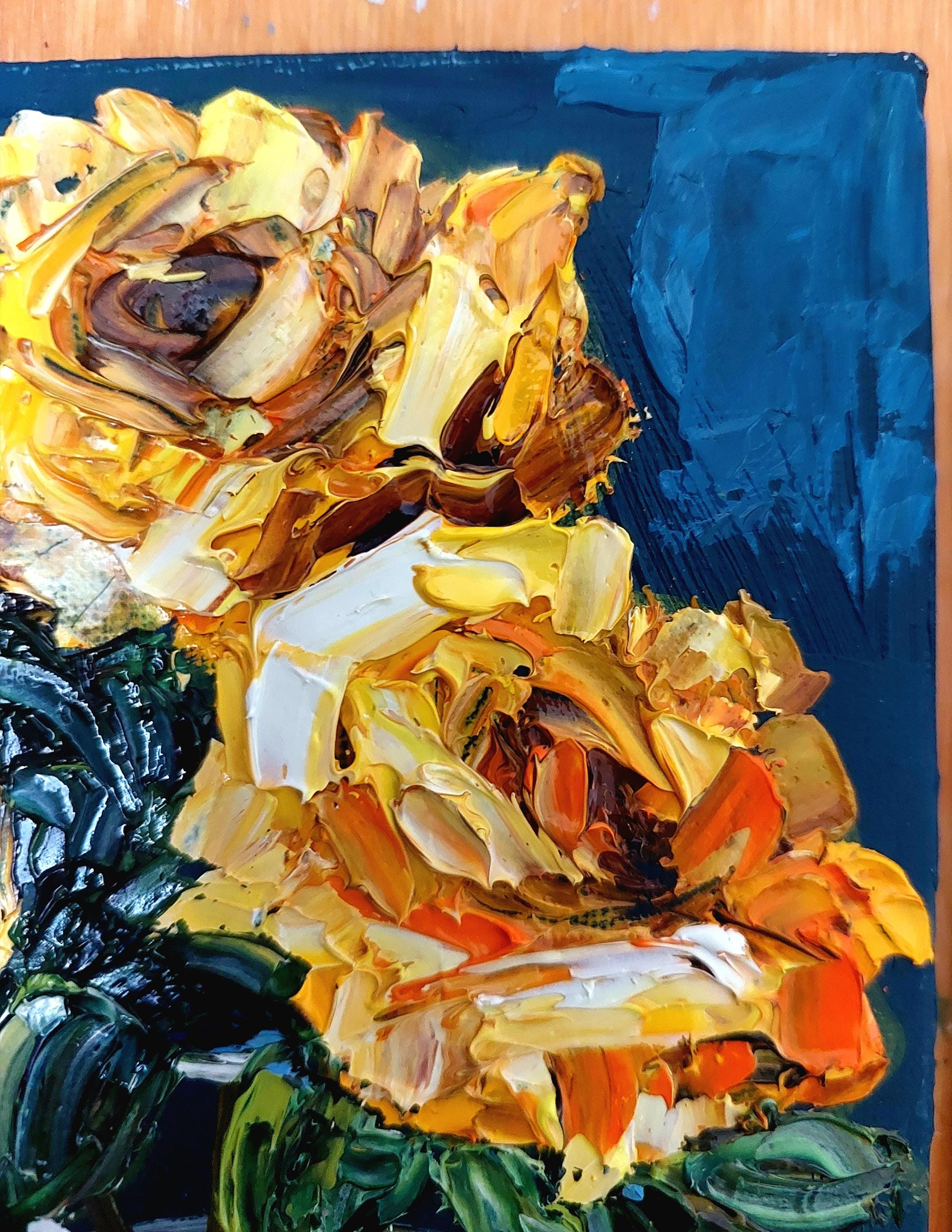 油絵 Soo 黄色いバラ 絵画 油絵 黄色いばら （SOO） 送料無料 【肉筆】【油絵】【花】 商品