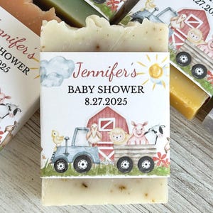 Farm animal baby shower soap favor, Custom party favors, bulk favor for guest Personalized gender neutral, Boy Girl baby sprinkle, Birthday