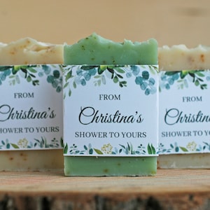 Greenery Bridal shower favors Eucalyptus baby shower favor soap Eucalyptus party favors for guest Gender neutral shower favor soap rustic