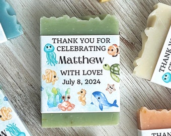 Under the sea baby shower soap favor Ocean theme party favor Ocean animal birthday party favor custom soap gender neutral personalized favor