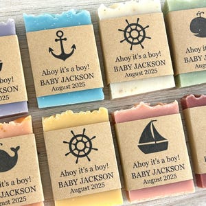 Nautical Baby shower soap favors Anchor Bridal shower Rustic Natural soap favors Personalized soap favors Guest soap Ocean theme soap