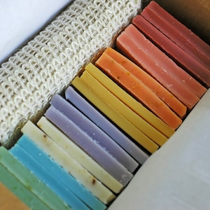 Soap End Bundles Sample Soap Variety Soap Sampler Pack Sisal Soap Pouch Soap Gift Set Guest soap Travel Soap Adds and Ends soap Single use
