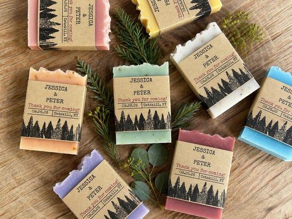 Mountain Wedding Soap Favors, Forest Wedding Rustic Soap Keepsake, Cabin Lodge Party Guest Soap, Destination Wedding, Unique Practical gift